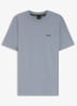 T-shirt van stretchkatoen met logodetail - Dark Grey-026 / Grijs