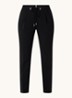 Tariyanah mid waist slim fit pantalon met stretch - Zwart