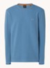 Tempesto longsleeve met structuur en logo - Petrol