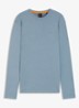 Tempesto longsleeve met structuur en logo - Lichtblauw