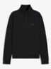 Zetrust sweater met logo en halve rits  - Black-001 / Zwart