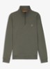 Zetrust sweater met logo en halve rits  - Open Grey-076 / Grijs