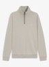 Zetrust sweater met logo en halve rits  - Open Grey-070 / Grijs