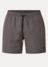 Zwemshort met microprint en logopatch - Black-002 / Zwart