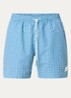 Zwemshort met microprint en logopatch - Light/Pastel Blue-455 / Blauw