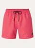 Zwemshort met microprint en logopatch - Medium Red-610 / Rood
