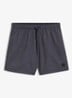 Zwemshort met microprint en logopatch - Bright Orange-820 / Oranje