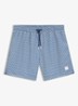Zwemshort met microprint en logopatch - Open Blue-462 / Blauw