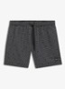 Zwemshort met microprint en logopatch - Open Brown-248 / Bruin