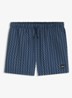 Zwemshort met microprint en logopatch - Navy-418 / Blauw