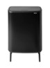 Bo Touch Bin Hi  duo prullenbak met deksel op pootjes 2 x 30 liter - Zwart