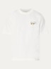 Flora 2.0 T-shirt met logo- en backprint - Gebroken wit