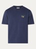 Flora 2.0 T-shirt met logo- en backprint - Donkerblauw