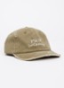 Pet van denim met destroyed afwerking en logo - Olijfgroen