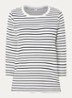 Bonnie longsleeve met streepprint en structuur - Donkerblauw