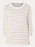 Bonnie longsleeve met streepprint en structuur - Taupe