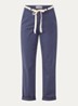 Carrie high waist straight fit broek met steekzakken - Donkerblauw