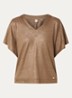 Cassie T-shirt met lurex - Lichtbruin