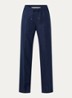  Farina loose fit pantalon van linnen met steekzakken - Donkerblauw