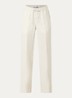 Farina loose fit pantalon van linnen met steekzakken - Creme