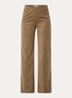 Lillyth high waist straight fit broek van imitatiesuède - Camel
