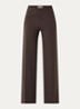 Lillyth high waist straight fit broek - Chocoladebruin
