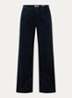 Maine mid waist straight fit broek van corduroy - Donkerblauw
