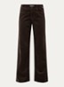 Maine mid waist straight fit broek van corduroy - Bruin