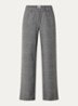 Maine mid waist straight fit pantalon met ruitdessin - Middengrijs