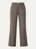 Maine mid waist straight fit pantalon met ruitdessin - Bruin