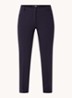 Maron mid waist cropped regular fit chino met steekzakken - Donkerblauw
