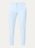 Maron mid waist cropped tapered fit chino met steekzakken - Lichtblauw
