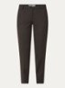 Maron S mid waist slim fit cropped chino met elastische band - Groen