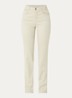 Mary high waist slim fit chino met steekzakken - Gebroken wit