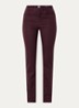 Mary high waist slim fit chino met steekzakken - Bordeauxrood