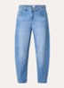 Megan S high waist cropped tapered jeans met steekzakken - Indigo