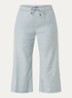 Philippa mid waist wide fit cropped broek in linnenblend - Blauwgrijs
