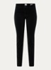 Shakira mid waist skinny fit broek van fluweel - Zwart