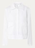 Vega blouse in linnenblend met opgestikte zakken - Wit