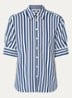 Villy blouse met streepprint - Donkerblauw