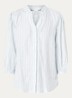 Violet blouse met streepprint en lurex - Lichtblauw
