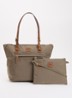 X-collection Urban toilettas met leren details - Bruin
