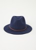 Wesley Fedora hoed van wol - Donkerblauw