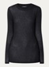AngelaBB semi-transparante longsleeve in wolblend - Zwart