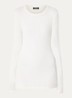 AngelaBB semi-transparante longsleeve in wolblend - Gebroken wit