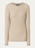 AngelaBB semi-transparante longsleeve in wolblend - Beige