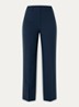 Cindy high waist flared fit pantalon met steekzakken - Donkerblauw