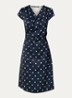 MatzaBBNeema midi jurk met stippenprint - Donkerblauw