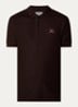 Eddie regular fit polo met logo - Donkerbruin