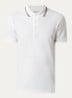 Eddie slim fit polo met logo - Wit
